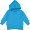 RABBIT SKINS Toddler Fleece Long Sleeve Hooded Pullover Sweatshirt with Side Seam Pockets, Turquoise, 5T/6T