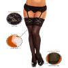 GLAMORY Luxury 20 Shine Thigh-High Stockings-black/red-60-62 (4XL) view 3