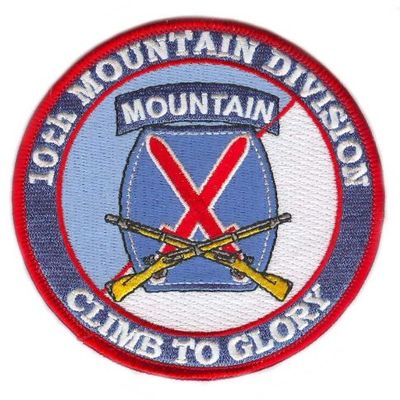 10th Mountain Division Patch with Rifles