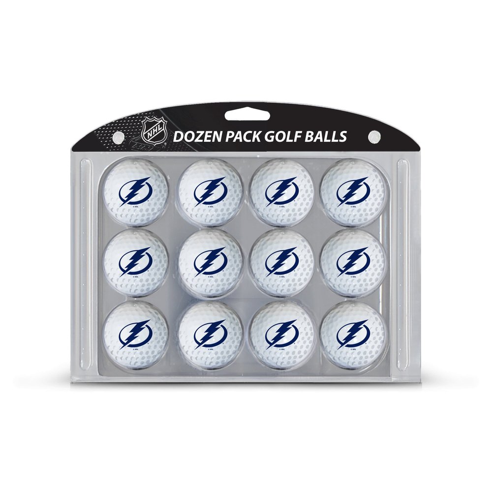 Team Golf NHL Tampa Bay Lightning Golf Balls, 12 Pack Dozen Regulation Size Golf Balls, 12 Pack, Full Color Durable Team Imprint