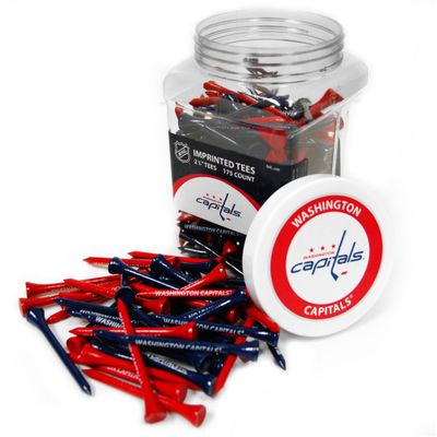 Team Golf NHL Washington Capitals Jar Of 175 Golf Tees 2-3/4" Golf Tees, 175 Pack, Regulation Size, Multi Team Colors