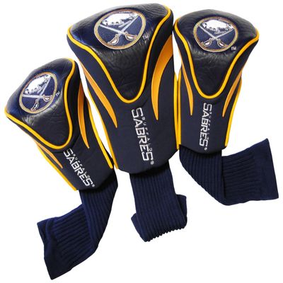 Team Golf NHL Buffalo Sabres Contour Golf Club Headcovers (3 Count) Numbered 1, 3, & X, Fits Oversized Drivers, Utility, Rescue & Fairway Clubs, Velour lined for Extra Club Protection