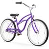 Firmstrong Urban Women's Beach Cruiser Bike, 3 Speed Bicycle, 26 Inch Wheels, Purple view 1