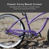 Firmstrong Urban Women's Beach Cruiser Bike, 3 Speed Bicycle, 26 Inch Wheels, Purple view 3