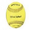 Martin Sports Softball 12-Inch Yellow Syntex Leather Ball view 1
