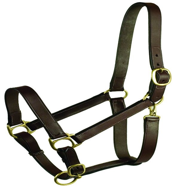 Gatsby Adj Turnout Leather Halter w/Snap Oversize