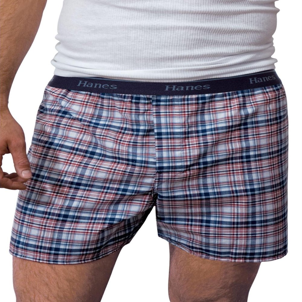 Classics Boxers. Made with super soft premium cotton, Hanes Classics is our most comfortable. Classics also feature a premium waistband for plush, all-day comfort., L-Black/Grey Assortment