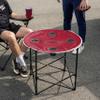Logo Brands NCAA Arkansas Razorbacks Round Tailgating Table  Portable with Foldable Legs, 4 Cup Holders, Powder-Coated Steel, and 27.6" Surface Diameter, Team Color view 2