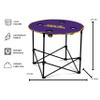 Logo Brands NCAA East Carolina Pirates Round Tailgating Table  Portable with Foldable Legs, 4 Cup Holders, Powder-Coated Steel, and 27.6" Surface Diameter, Team Color view 3