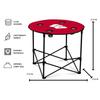 Logo Brands NCAA Wisconsin Badgers Round Tailgating Table  Portable with Foldable Legs, 4 Cup Holders, Powder-Coated Steel, and 27.6" Surface Diameter, Team Color view 3