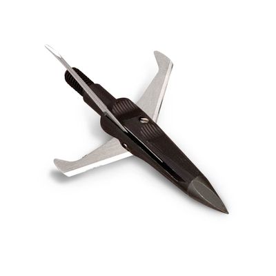 New Archery Products Spitfire 3-Blade Durable Precise Front-Deploying Archery Bowhunting Mechanical Broadhead, 125 Grain, 4 Pack