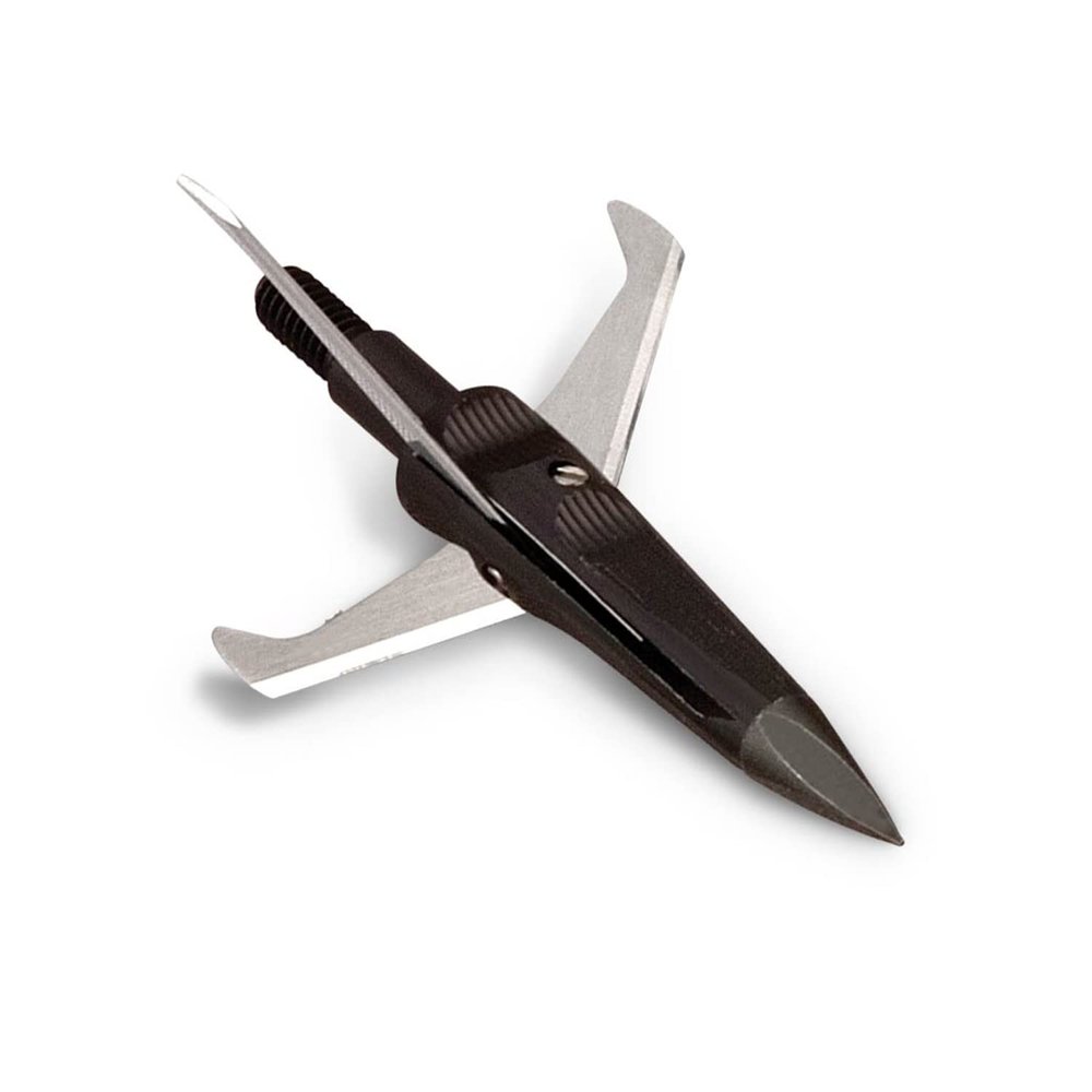 New Archery Products Spitfire 3-Blade Durable Precise Front-Deploying Archery Bowhunting Mechanical Broadhead, 125 Grain, 4 Pack