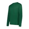 Augusta Sportswear Wicking Long Sleeve T-Shirt, Small, Dark Green view 1