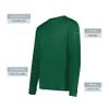 Augusta Sportswear Wicking Long Sleeve T-Shirt, Small, Dark Green view 4