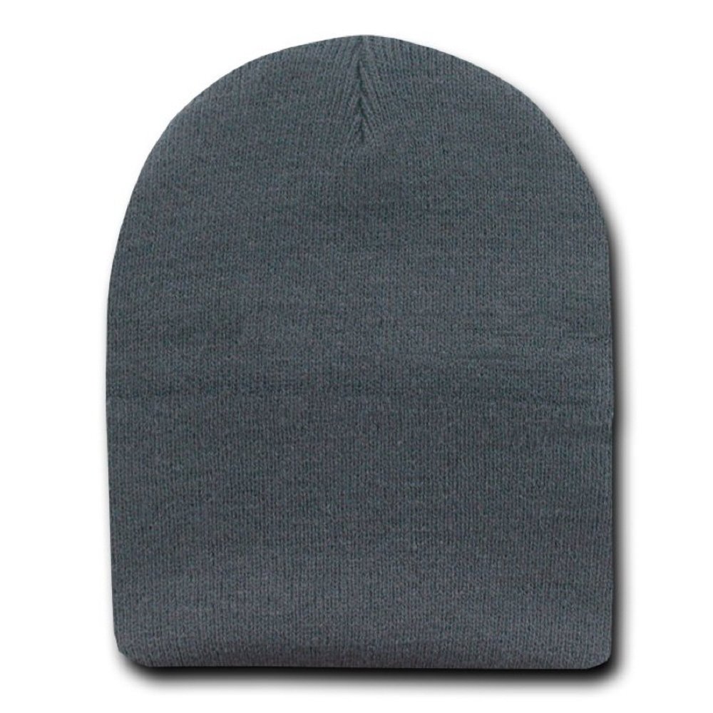 DECKY American Made Kids Watch Caps - No Cuff - (One Size, Charcoal)