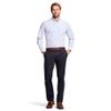 IZOD Men's Performance Stretch Straight Fit Flat Front Chino Pant, Navy, 38W x 30L view 2