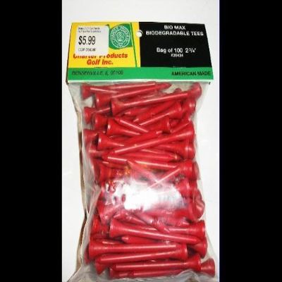 Charter Biomax 2 3/4" Eco Friendly Golf Tees Red Durable Nice