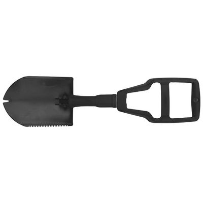 MFH Folding Spade 3-Piece Plastic Handle with Bag Black