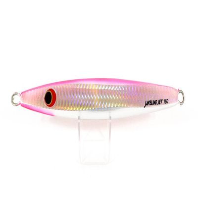 Evergreen JV03G Javeline Jet Metal Jig Lure, 5.5 inches (14 cm), 4.2 oz (120 g), Silver Pink Red Glow