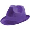 Amscan 255519.14 Purple Velour Adult Fedora, 1ct view 1
