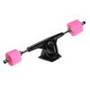 Yocaher Longboard Skateboard Trucks Wheels Combo Set 71mm Wheels + 7"/180mm Heavy Duty Aluminum Black Trucks, Bearing, Riser Pad, and Skateboard Longboard Cruiser Hardware view 3