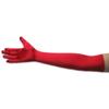 22" Classic Adult Size Opera Length Satin Gloves, Red view 1