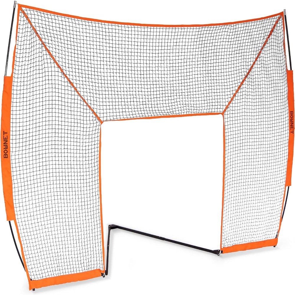 Bownet Portable Lacrosse Backstop Net (12 x 9) Halo Lacrosse Backstop Net and Frame with Carry Bag for Indoor or Outdoor, Kids or Adults - Folding Lacrosse Goal Netting