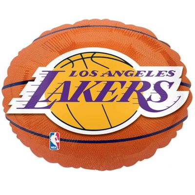 18" NBA La Lakers Basketball Foil Mylar Balloon by LA Foil Mylar Balloons