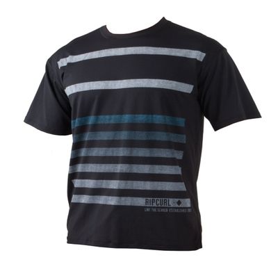 Rip Curl Men's Stripe Surf Lycra Shirt (Black, X-Small)