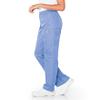 ScrubZone by Landau Women's Full Elastic Waist Cargo Pant, Ceil, Petite Large view 2