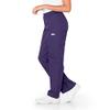 ScrubZone by Landau Women's Full Elastic Waist Cargo Pant, Grape, 4X-Large view 2