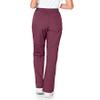 ScrubZone by Landau Women's Full Elastic Waist Cargo Pant, Wine, 3X-Large view 3