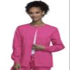 Cherokee Women's Snap Front Warm Up Jacket, Shocking Pink, 4X-Large view 1