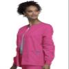 Cherokee Women's Snap Front Warm Up Jacket, Shocking Pink, 4X-Large view 2