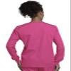Cherokee Women's Snap Front Warm Up Jacket, Shocking Pink, 4X-Large view 4