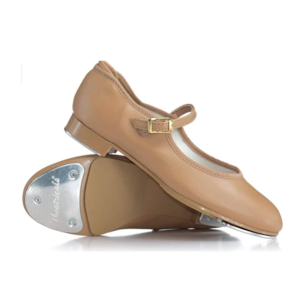 Theatricals Girls Slide Buckle Tap Shoes Tan 07.5M T9200C