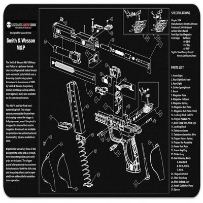 Ultimate Arms Gear Gunsmith & Armorer's Cleaning Work Tool Bench Gun Mat for S&W Smith & Wesson M&P Pistol Handgun