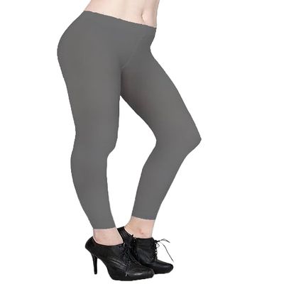 YELETE Nylon Solid Color Footless Tights- One Size (Grey)