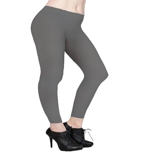 YELETE Nylon Solid Color Footless Tights- One Size (Grey)