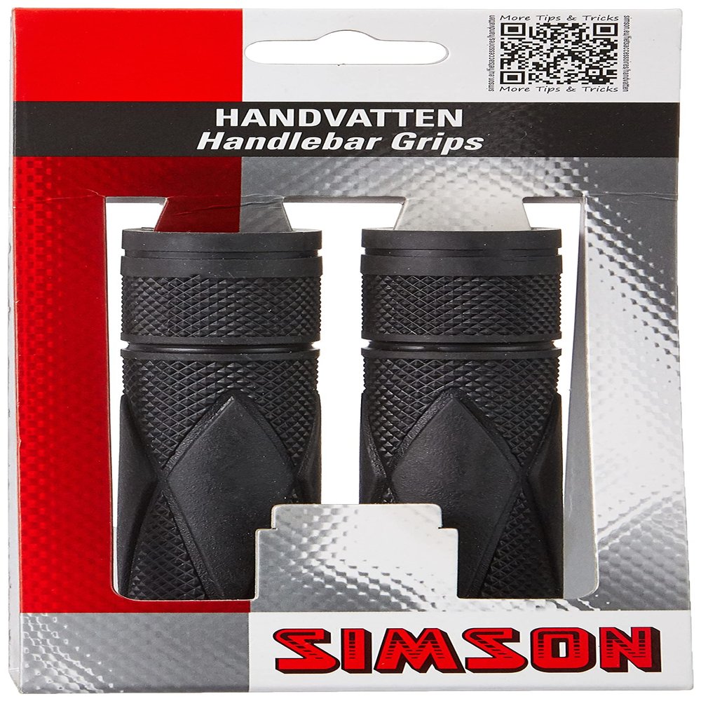 SIMSON Bicycle Items Handle bar Grip Realize Optimal Comfort Black, Clear
