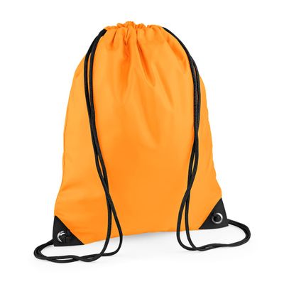 BagBasee Unisex Gym Sack PE Shoe Rucksack Swim Bag Fluorecent Orange