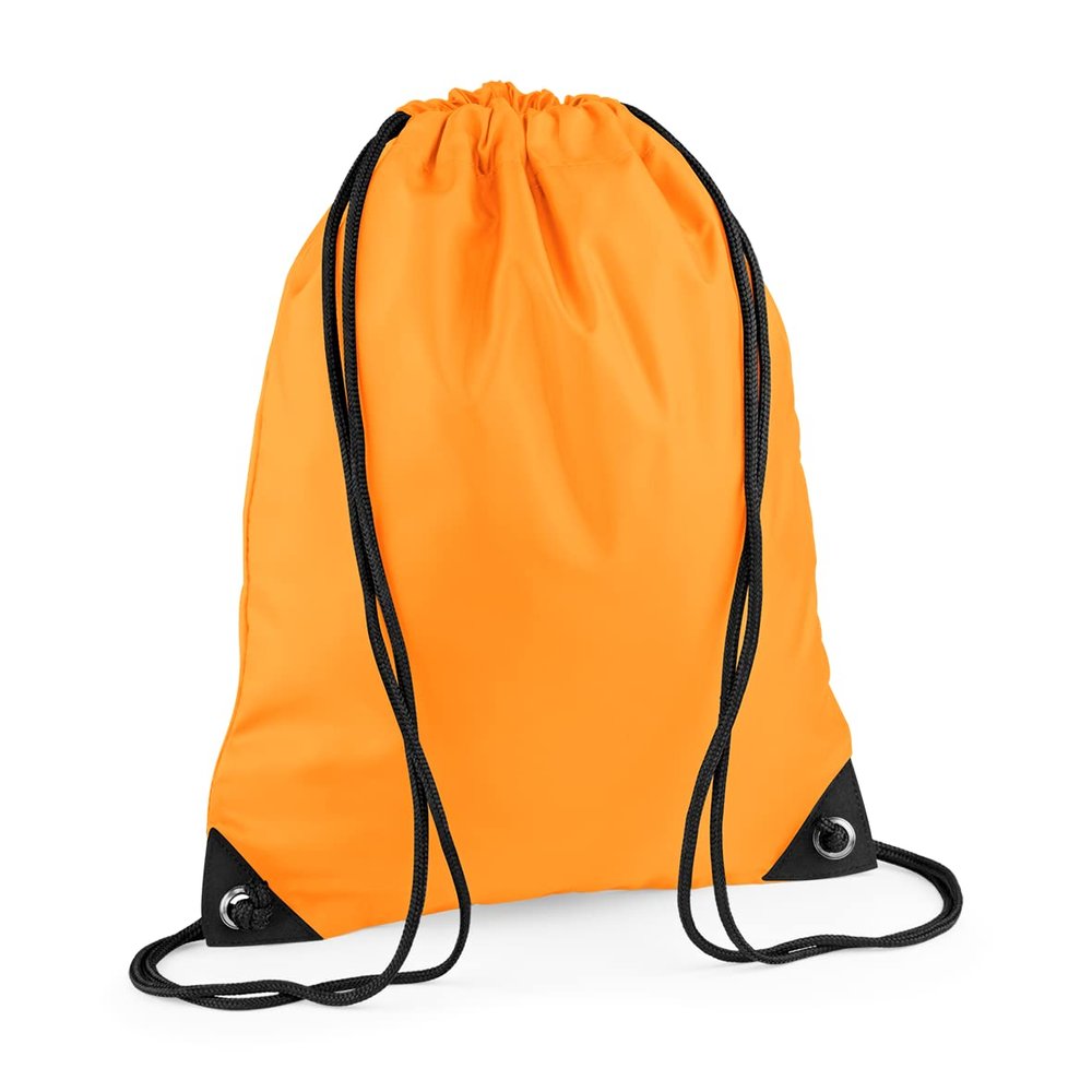 BagBasee Unisex Gym Sack PE Shoe Rucksack Swim Bag Fluorecent Orange