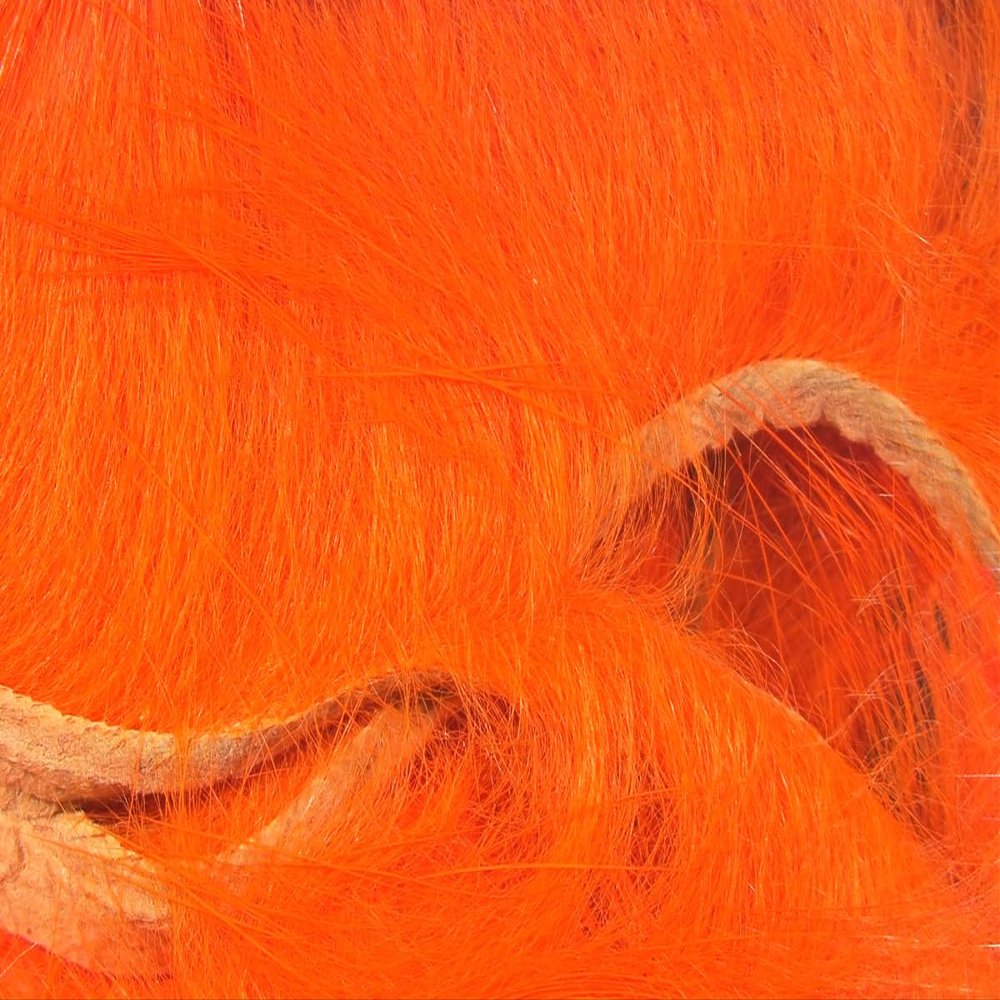 Hareline Fly Tying Micro Rabbit Strips - Hot Orange