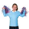 Red, White and Blue Pom Poms, 12 Pieces - Fourth of July and Cheer Party Supplies view 2