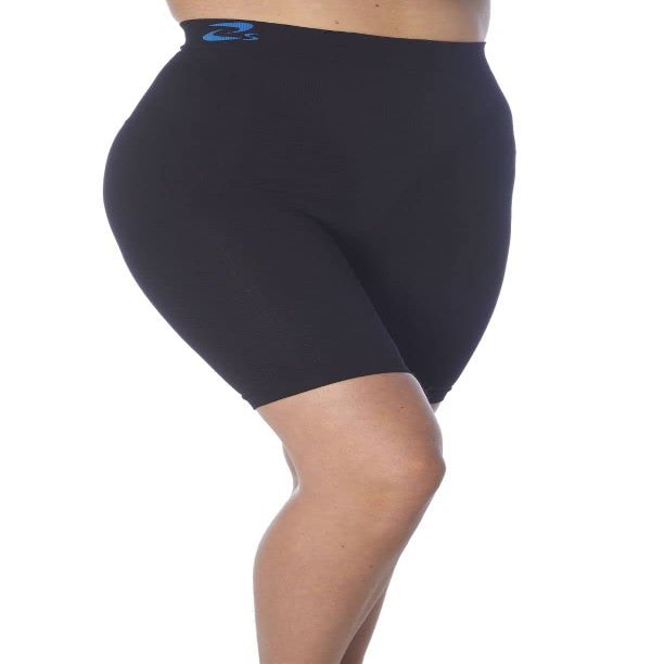 CzSalus Anti Cellulite Slimming Short Pants + Silver - Black Size XXL