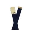 CTM Kids' Cotton Adjustable Belt with Brass Military Buckle, Navy view 2