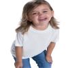 Sublivie Toddler 100% Polyester Crew Neck Short Sleeve Sublimation T-Shirt, White, 4T view 3