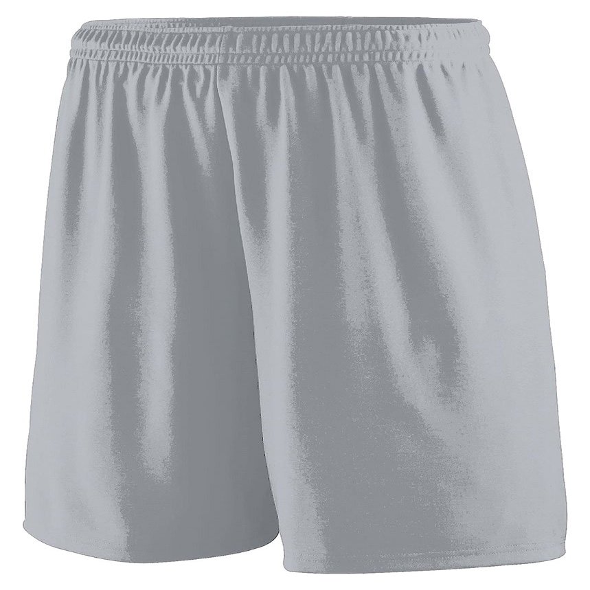 Augusta Sportswear Mens Training Short, Silver Grey, Small