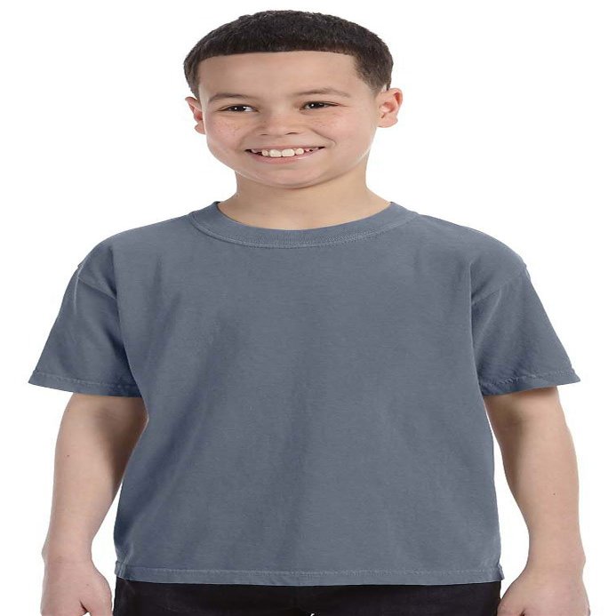 Comfort Colors C9018 Youth Ringspun Garment-Dyed T-Shirt - WASHED DENIM - XS