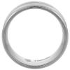 8mm Titanium Wedding Band Ring Grooved Center Brushed Finish Beveled Edges Flat Comfort Fit Size 7 view 2